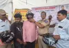 జన్ సేవ సంఘ్ ఆధ్వర్యంలో ఉచిత హెల్మెట్ పంపిణీ..