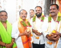 విగ్రహాల ప్రతిష్ట లో పాల్గొన్న మల్కాజ్గిరి ఎంపీ ఈటెల రాజేందర్