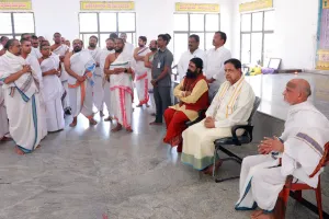 కీసరగుట్టలోని శ్రీ వేంకటేశ్వర వేద విజ్ఞాన పీఠాన్ని సందర్శించిన టిటిడి ఛైర్మెన్  బి.ఆర్. నాయుడు