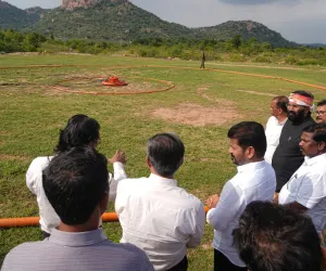 ఎస్ఎల్బీసీ టన్నెల్ పనులు, హెలిబోర్న్ ఏరియల్ సర్వేను పరిశీలించిన సీఎం రేవంత్