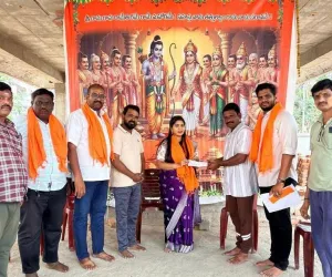 ఆలయ నిర్మాణానికి 50వేల రూపాయల ఆర్థిక సహాయం....